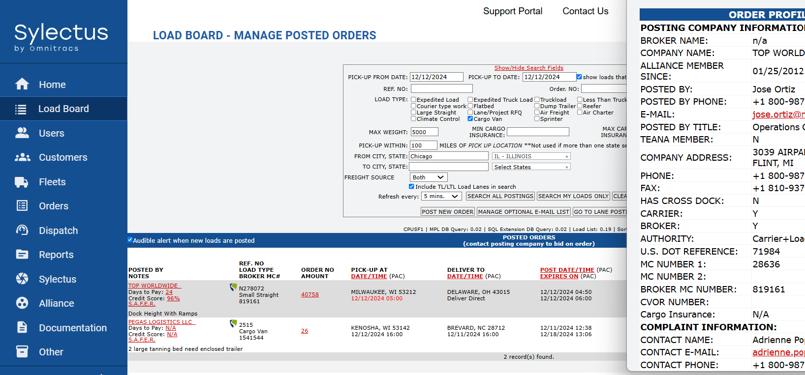 KB Dispatch Tools Services Sylectus